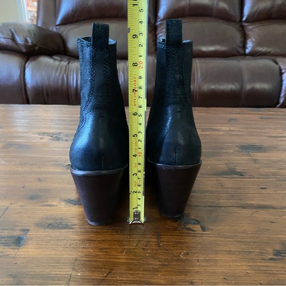 Lucky Brand Women's Wilano Wedge Booties Dark Black Leather Chelsea US 9 EU 40 - Picture 8 of 13